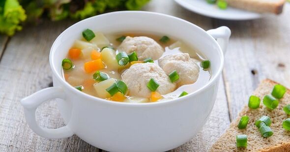 chicken meatballs soup for a protein diet